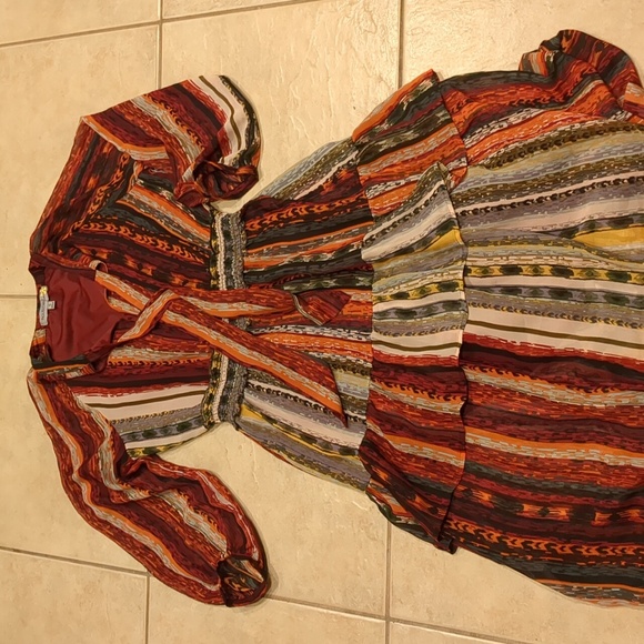 Figueroa & Flower Peasant Prairie Midi Dress Size Small - Picture 6 of 6